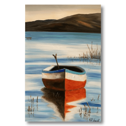 Maleri - Lonely Boat