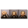 Maleri -  Chimpanzee: No See, No Hear, No Speak II