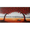 Maleri - Blue Bench