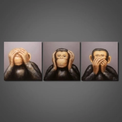 Maleri - Chimpanzee: No See, No Hear, No Speak II